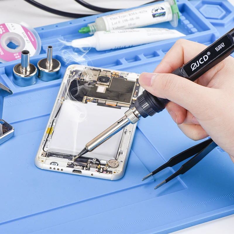2 in 1 750W hot air gun LCD Digital display welding rework station for cell-phone BGA SMD PCB IC Repair solder iron hairdry 8898 6
