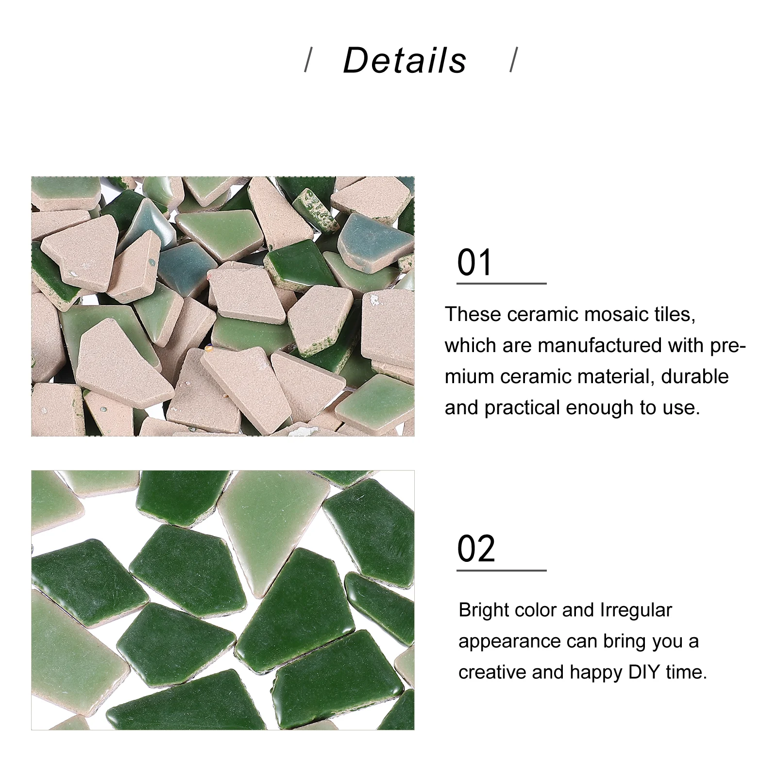 Ceramic Mosaic Tiles 200 Pieces Mosaic Particulate Stone Handmade Crafts Supplies Sturdy Glazed Ceramics Desk Home Decor Art diy mosaic supplies acrylic mosaics glass mosaic tiles mirror mosaic tiles mother pearl mosaic tiles