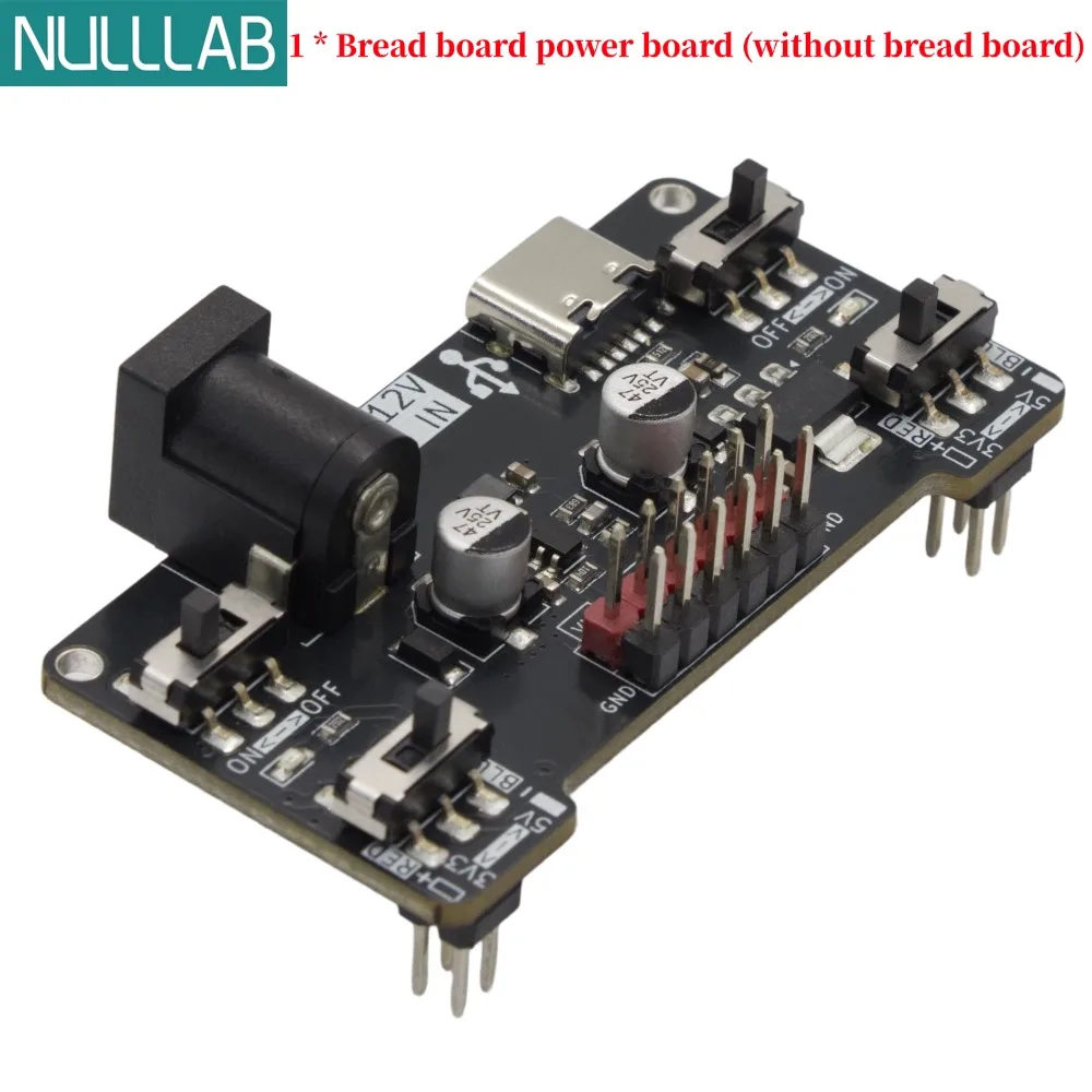 Dual Voltage Breadboard Power Supply with USB-C Interface and Adjustable Output