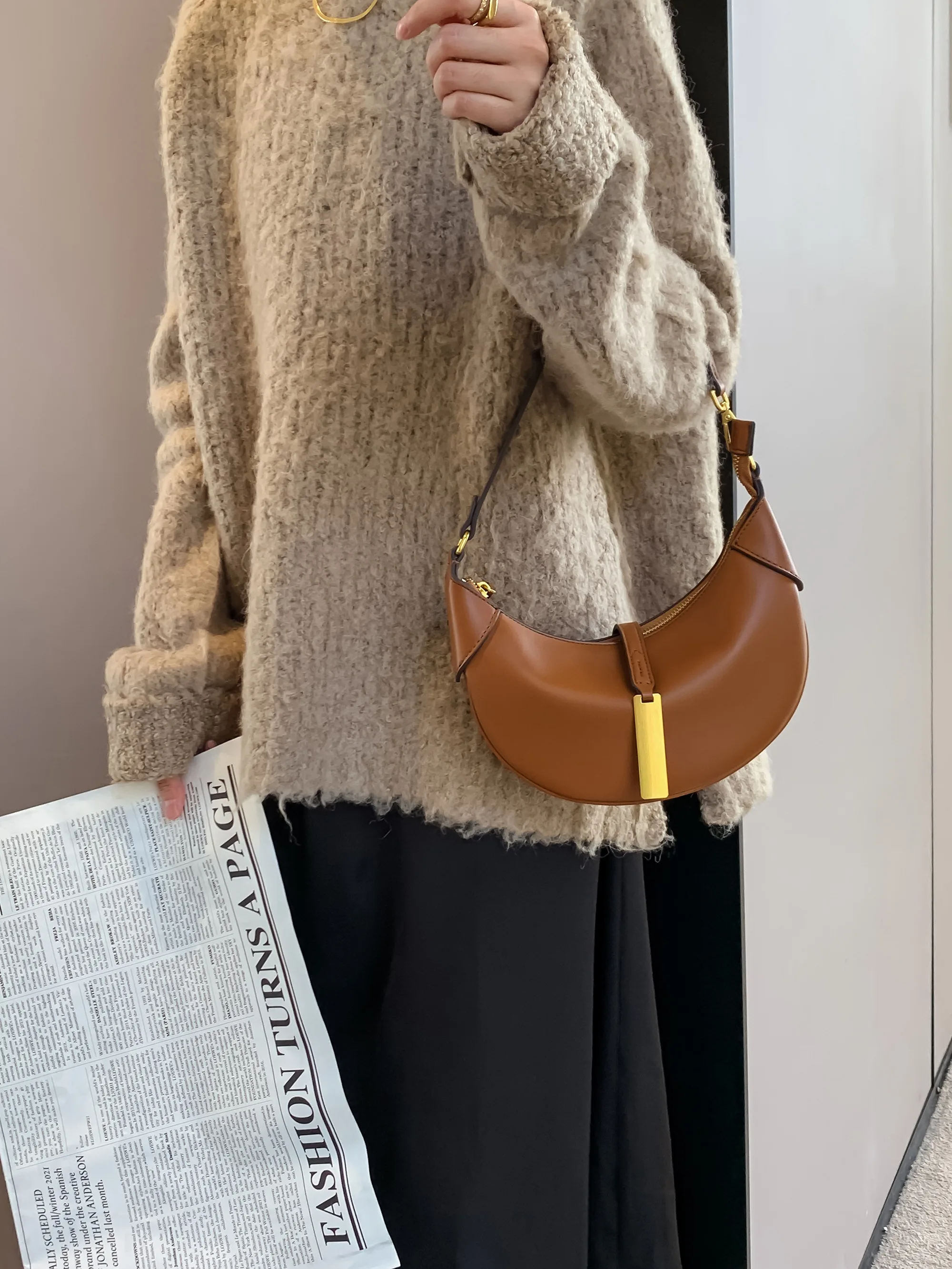 Women’s Genuine Leather Shoulder Bag 2023 Trend Brand Small Square Bags Luxury Designer Handbag Fashion Messenger BagsTofu Bags