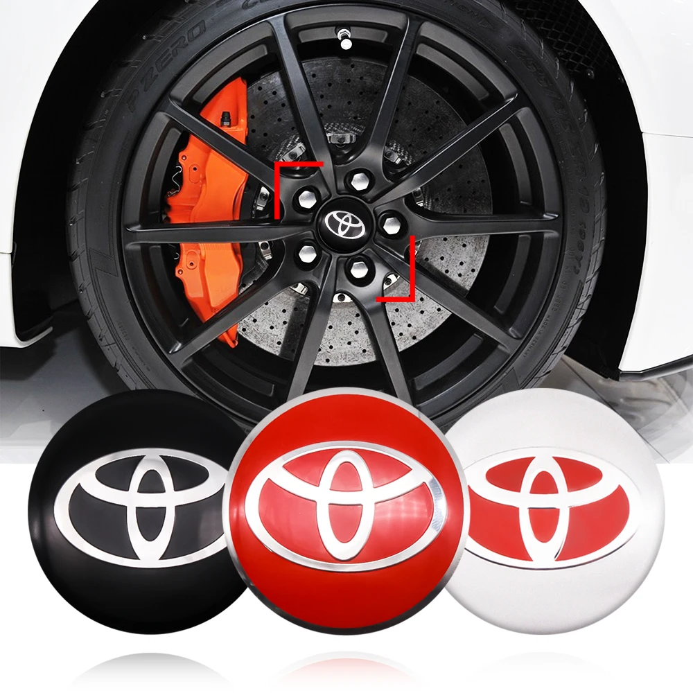 4Pcs 56Mm Car Wheel Center Hub Caps Emblem Wheel Center Cap Label Per Toyota Camry Corolla Auris Ralink Avensis T25 Yaris Rav4