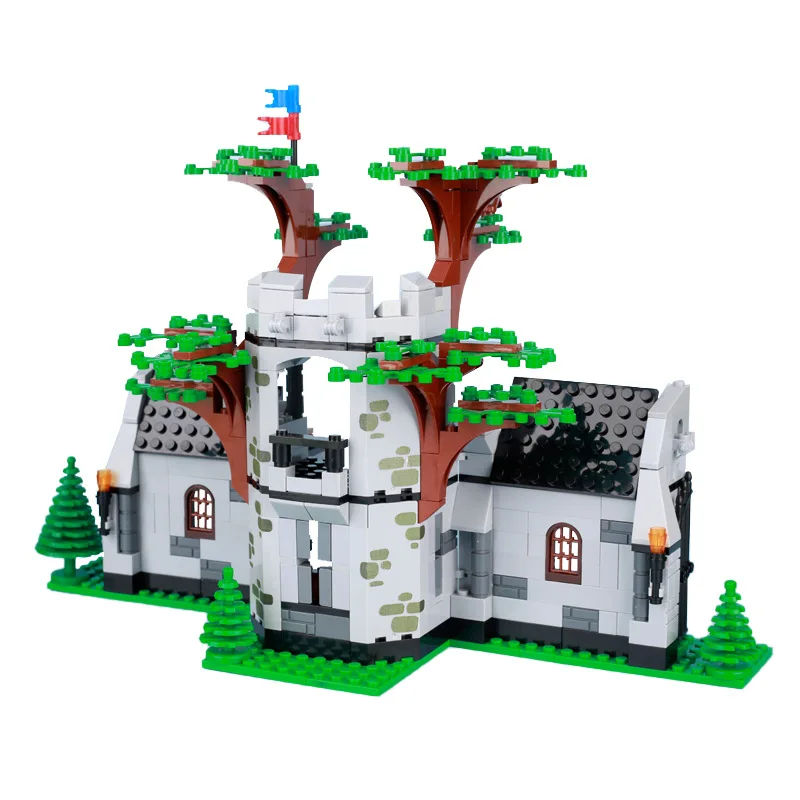 

Creative MOC Medieval Castle Model Building Blocks City Gate of the Middle Ages Bricks Kits Toys for Children Gifts