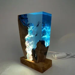 Seabed World Organism Resin Table Light Creactive Art Decoration Lamp Diving Cave ExplorationTheme Night Light USB Charge Hot