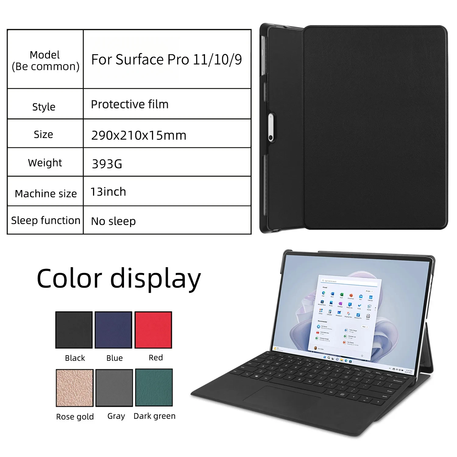 Für Microsoft Surface Pro 11/10/9 kommerzielle Version Tablet-Computer Tastaturhülle – Detail 1