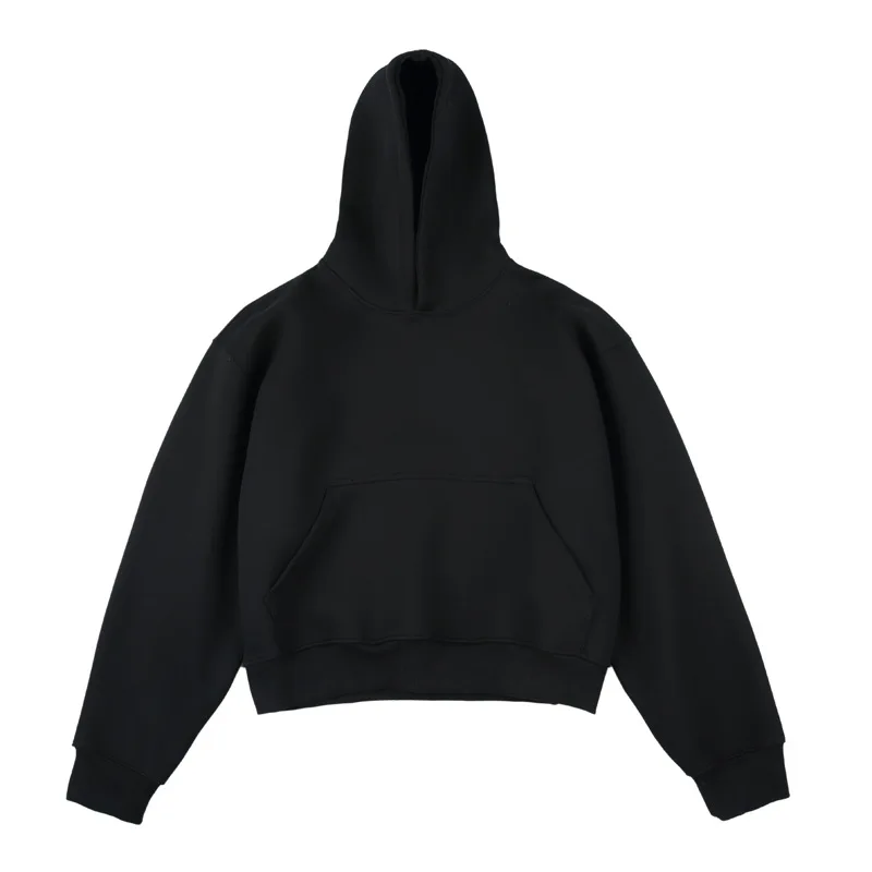 High Quality Heavyweight Short Hooded Hoodie