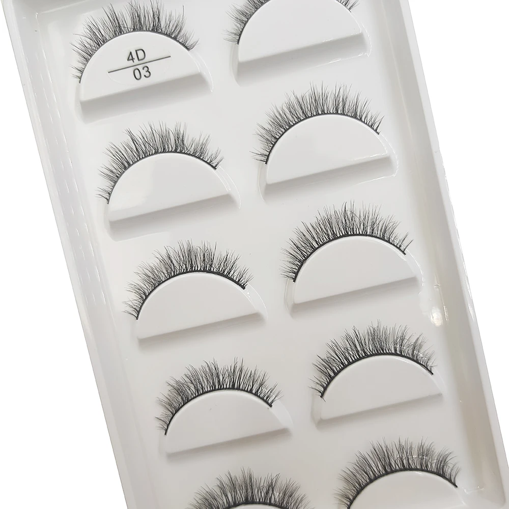 New 5 Pairs Natural Mink False Eyelashes Makeup Short Eyelash Extension Fake Eye Lashes Faux Cils Make Up Beauty Cilios 3