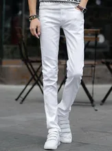  High Quality 2022 Indoor Black And White Jeans Thin Young Students Straight Leisure Denim Teenager Skinny Jeans Men Pencil Pants 