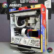 Rgbライトパネルバックプレート Asus Rog Strix Helios用ダイナミックディスプレイ Pcゲーマー Pc Ledコンピューターケース装飾 5v M B同期 Aliexpress パソコン オフィス