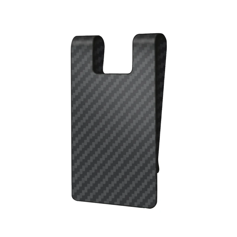 Durable Real Carbon Fiber Men's Money Clips Wallet Portable RFID Credit Id Card Holder 1 Pcs Quality Gift