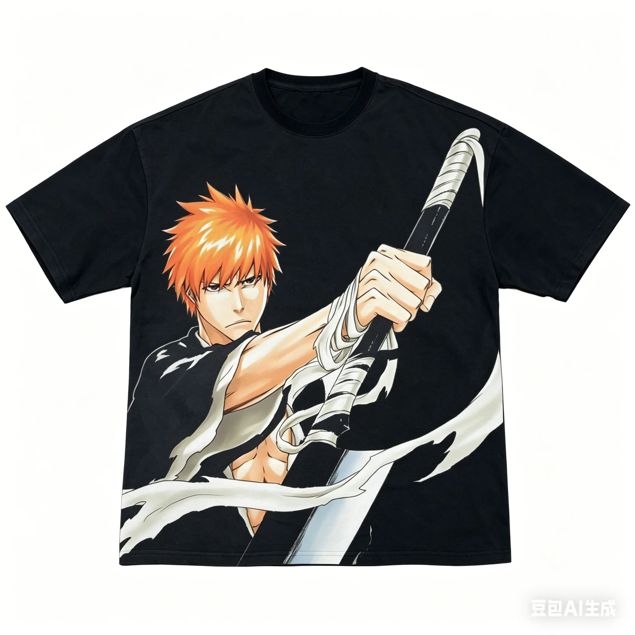 2026 Sommer BLEACH Ichigo Kurosaki Anime T-Shirt für Männer und Frauen Vintage Oversized Streetwear Harajuku Casual Baumwolle Kurzarm-Shirt