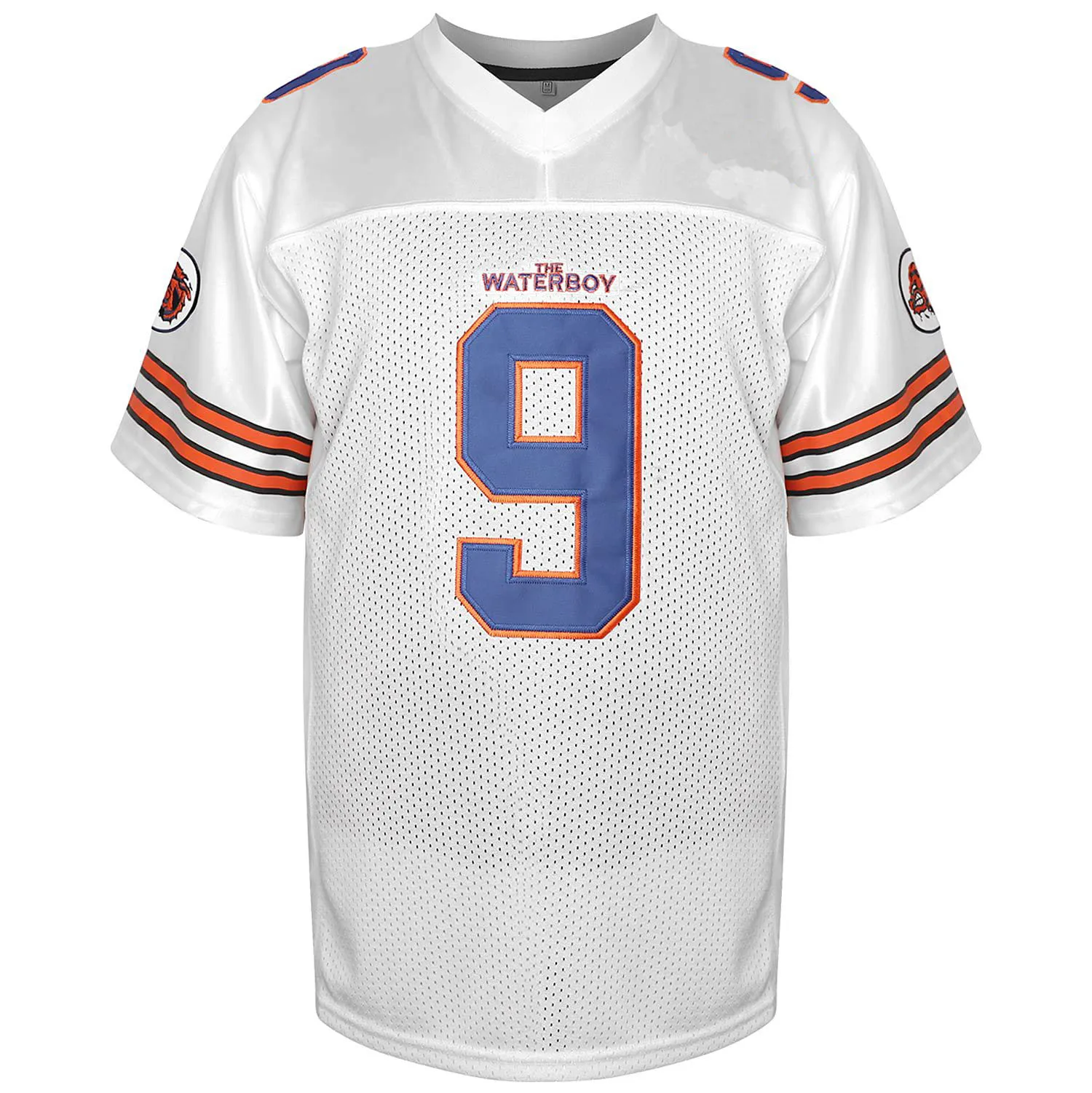 Football Jersey The Waterboy Movie Football #9 Bobby Boucher White Orange Jersey Stitched football jersey