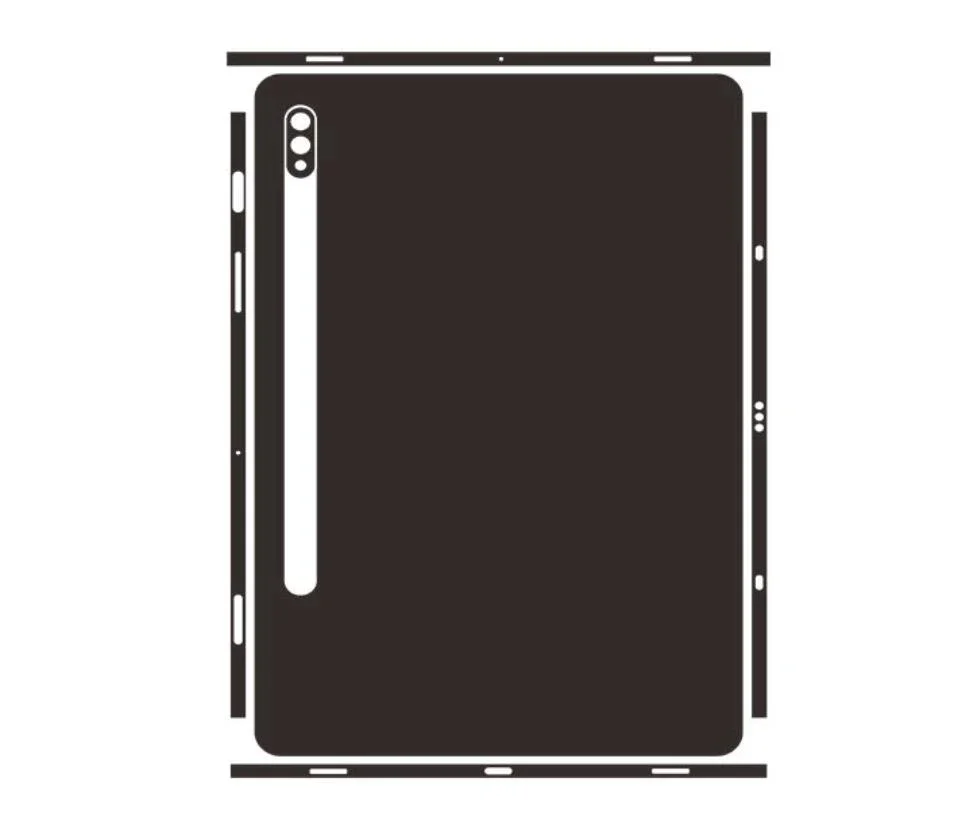Pre-cut 1PCS Back+Side Skin Sticker Cover Protection Film For Samsung Galaxy Tab S8 11 S7 FE Plus S7+ S8+ 12.4 S8 Ultra 14.6 2