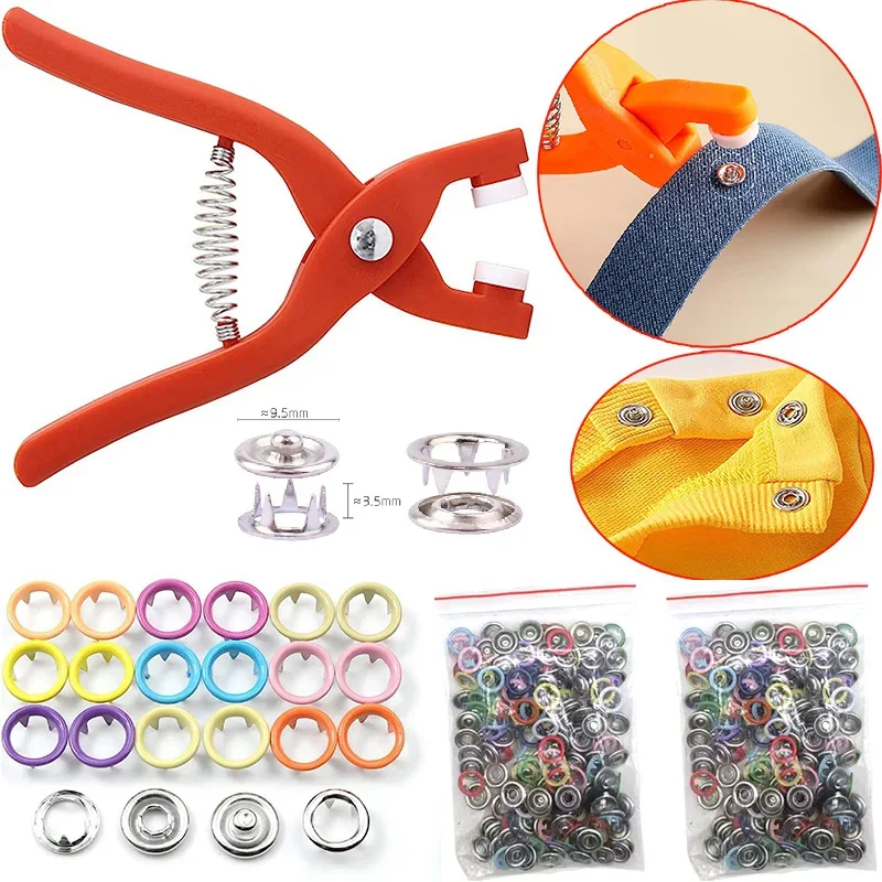 100 Ensembles Boutons Pression Métal - Faciles à Poser Sans Couture Pour Vêtements Et DIY