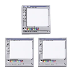 Retro Computer Art Sticky Notes - 50 Sheets for Creative and Office Use, Durable Adhesive (150 Sheets)