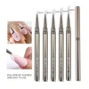 Nails Art Liner Brushes Elongated Lines Striping Drawing Painting  6/9/12/15/18/25mm Nail Design Pen Professional Manicure Tool 2
