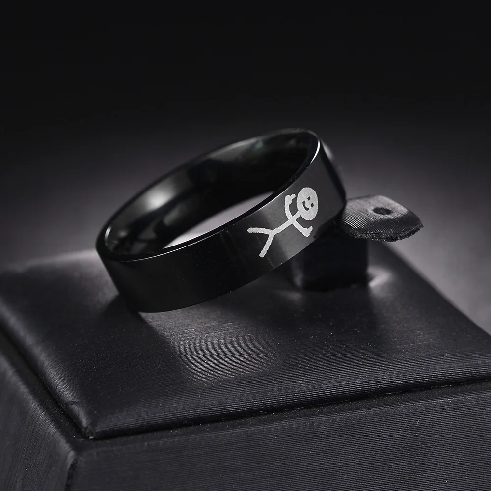Fashion Rings Punk Rings Fashion Ring Finger Rings Fashion Hip Hop Fxck You Funny Doodle Ring For Man Woman Stickman Middle Finger Rock Punk Ring Party