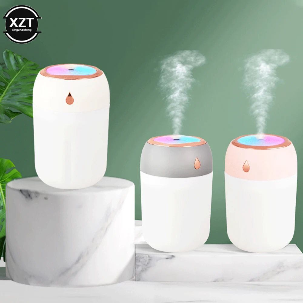 Air Humidifier 330ml Portable Car USB Desktop Office Bedroom Home LED Ambient Light