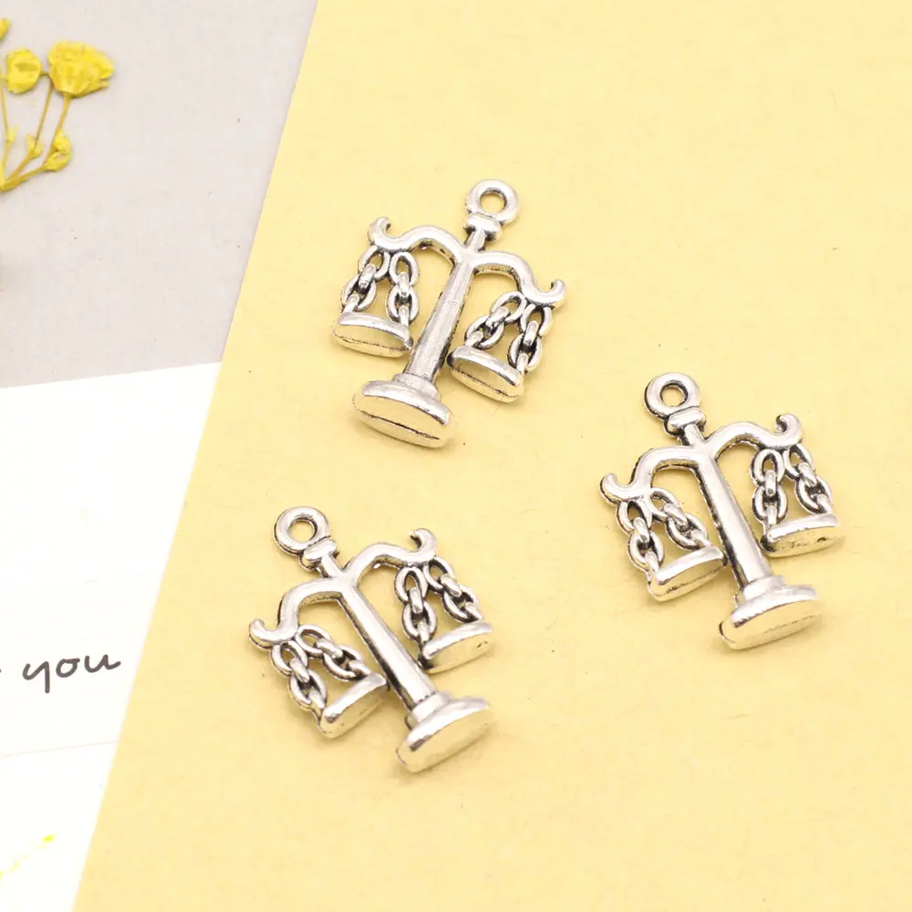 

10pcs 15x22mm Scales Charms Woman Pendant Component Beautiful Jewelry Antique Silver Color