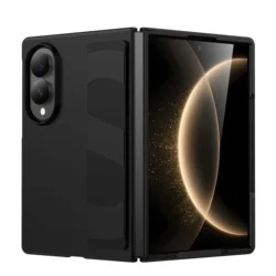 Premium Soft Silicone Wristband Case with Shockproof Back Cover - Galaxy Z Fold4 (Black)