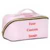 New Toiletry Bag Rhombus Cosmetic Bag Organizer Women Travel Make Up Customized Pattern Big Capacity Cosmetics Suitcases Makeup 1