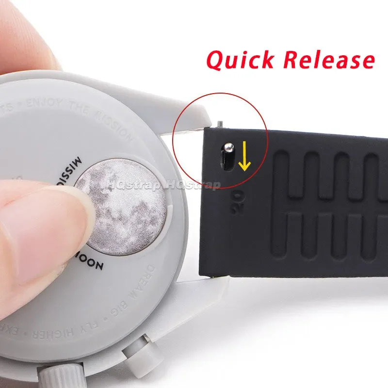 Universal Waterproof Silicone Quick Release Watch Strap