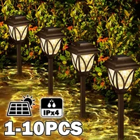 1-10Pack lumières de cour solaires lumières de pelouse lumineuses lumières de voie solaire Led imperméables extérieures lumières de chemin de paysage 1