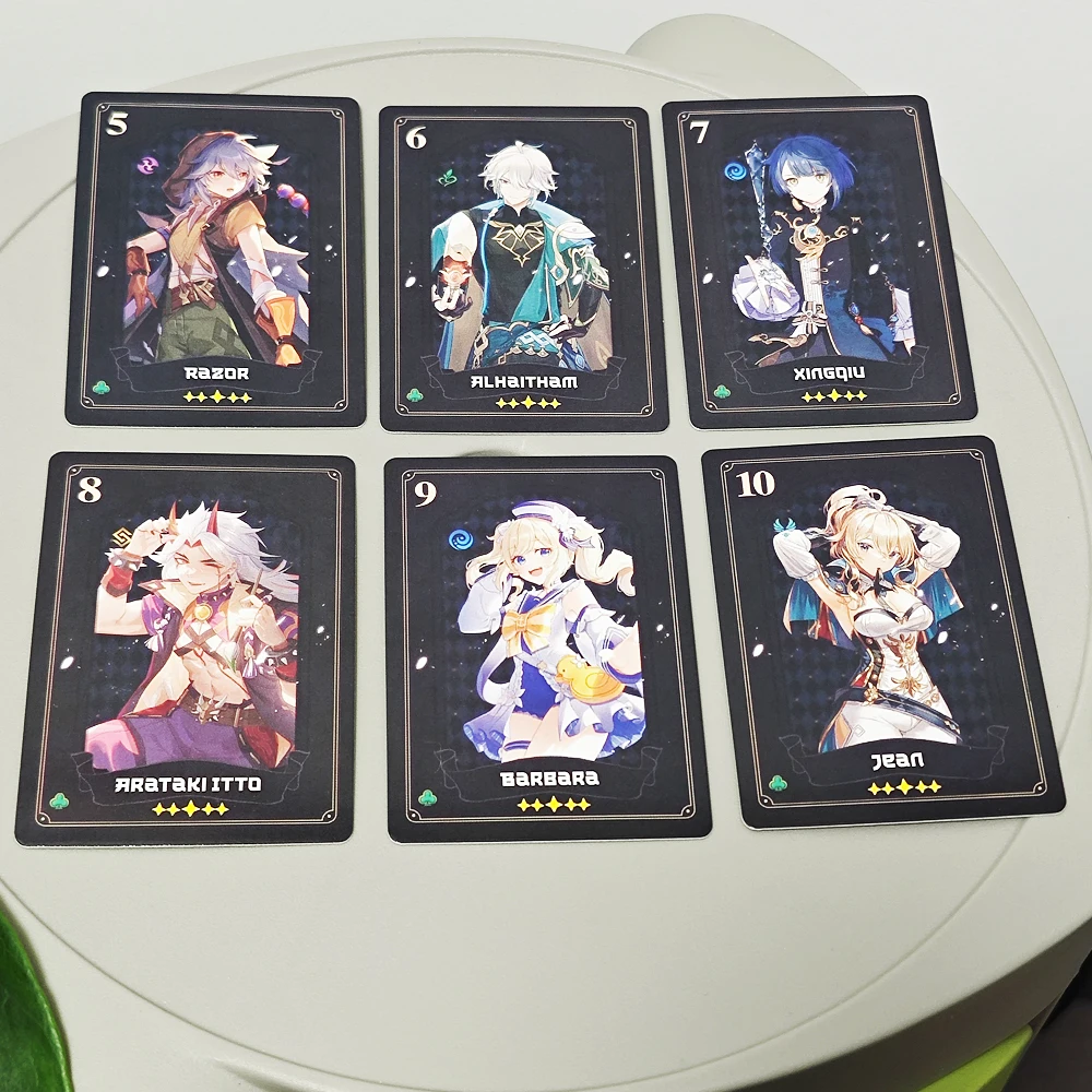 

Игровые карты Genshin Impact, коллекционная покерная колода карт, 54 карты, 9*6 см