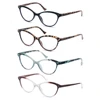 MODFANS Lady Cat Eye Reading Glasses Women Spring Hinge Lightweight Presbyopic Readers Eyeglasses with Diopter +0.5 to +4.0 1