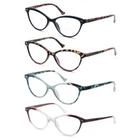 MODFANS Lady Cat Eye Reading Glasses Women Spring Hinge Lightweight Presbyopic Readers Eyeglasses with Diopter +0.5 to +4.0 1