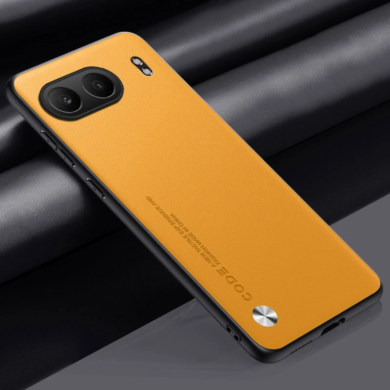 EUCAGR Luxury Ultrathin PU Leather Shockproof Soft Back Phone Case - Plain Skin Design