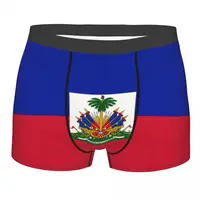 Custom Flag Of Haiti Underwear Men Breathbale Boxer Briefs Shorts Panties Soft Underpants For Homme 1