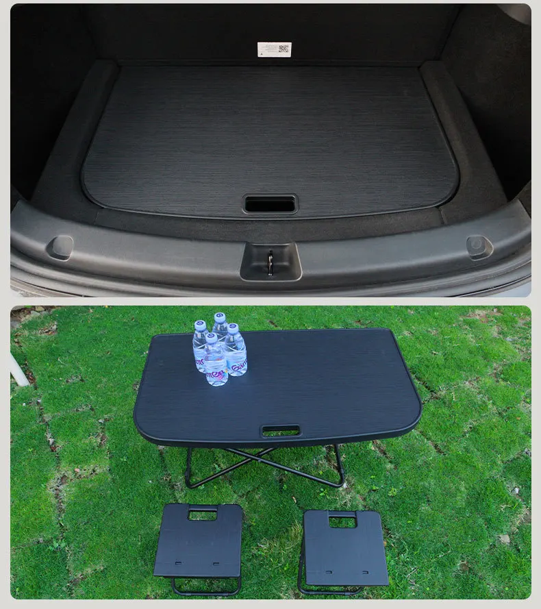 For Tesla ModelY Juniper 2025-Now Trunk Portable Picnic Table Travel Folding Wor