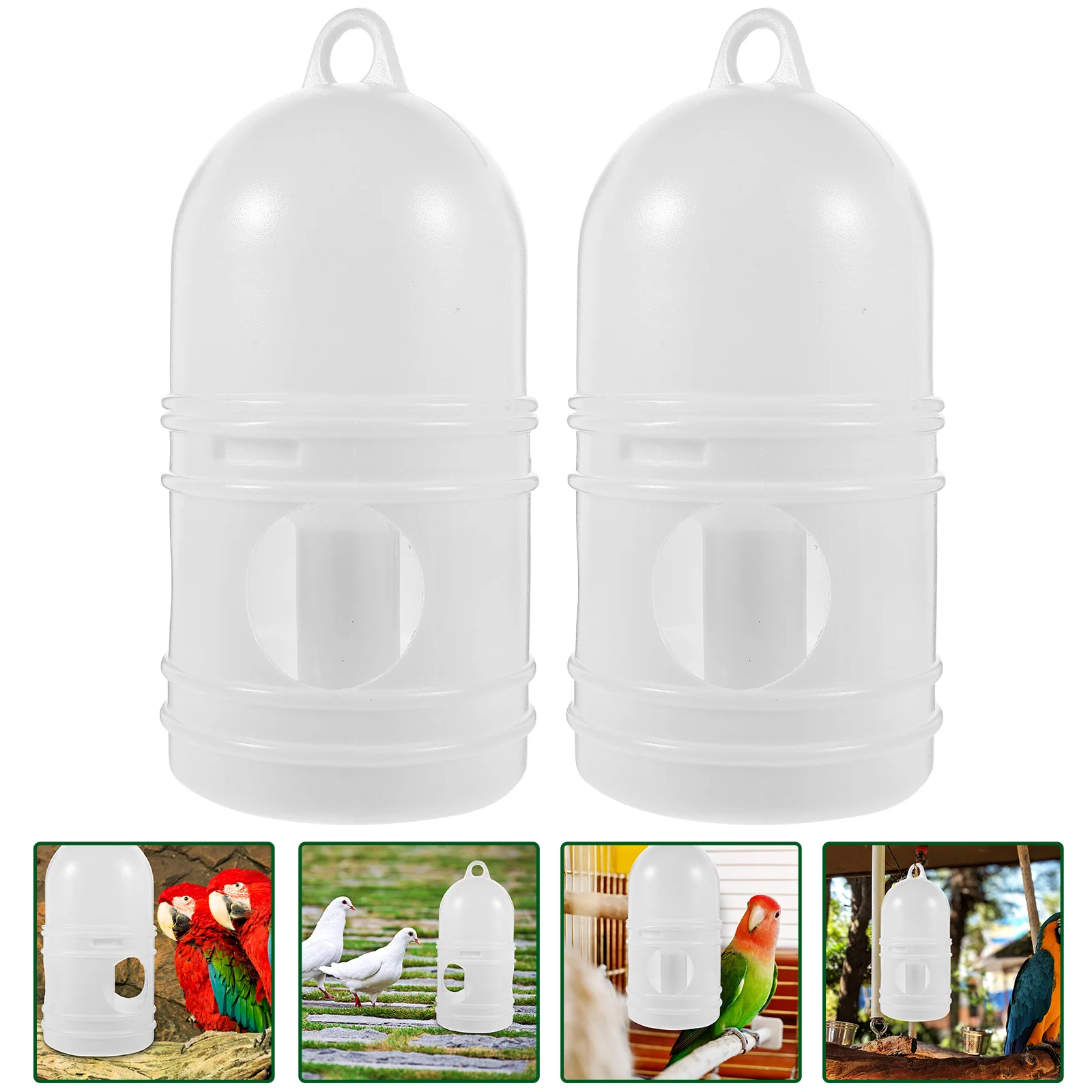 

Hemobllo Pigeon Bird Water Dispenser Plastic Poultry Water Dispenser Top Handle 1 L Capacity Drinker Waterer Automatic
