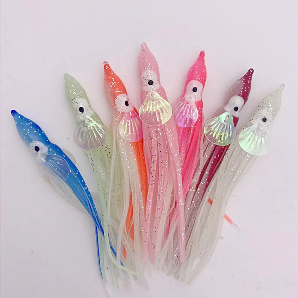 15-Pack Squid Skirt Trolling Lures – 18cm Soft Octopus Bait For Saltwater Fishing – Assorted Colors - View #8