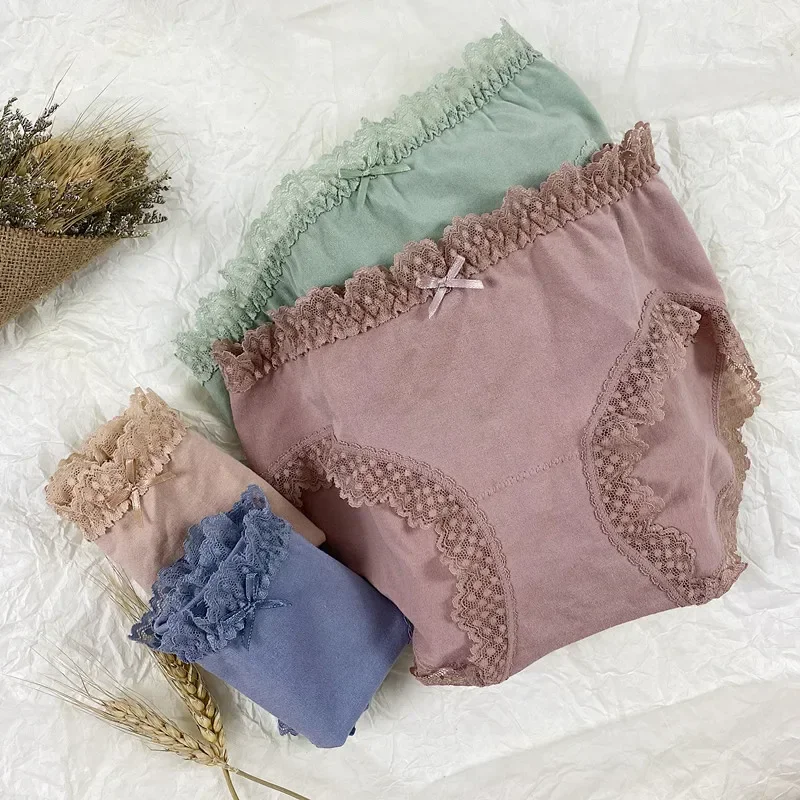 

New Fashion Soft Modal Women's Panties Women Lace Edge Seamless Seam Girls Low Rise Women's Panties
