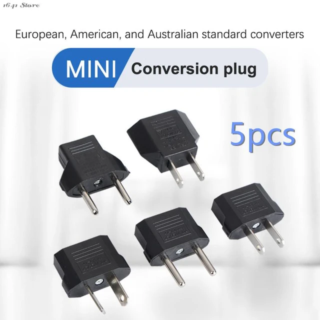 5pcs Travel Electrical Socket EU To US Adapter European Australia US AU Euro AC Plug Converter Outlet Socket -