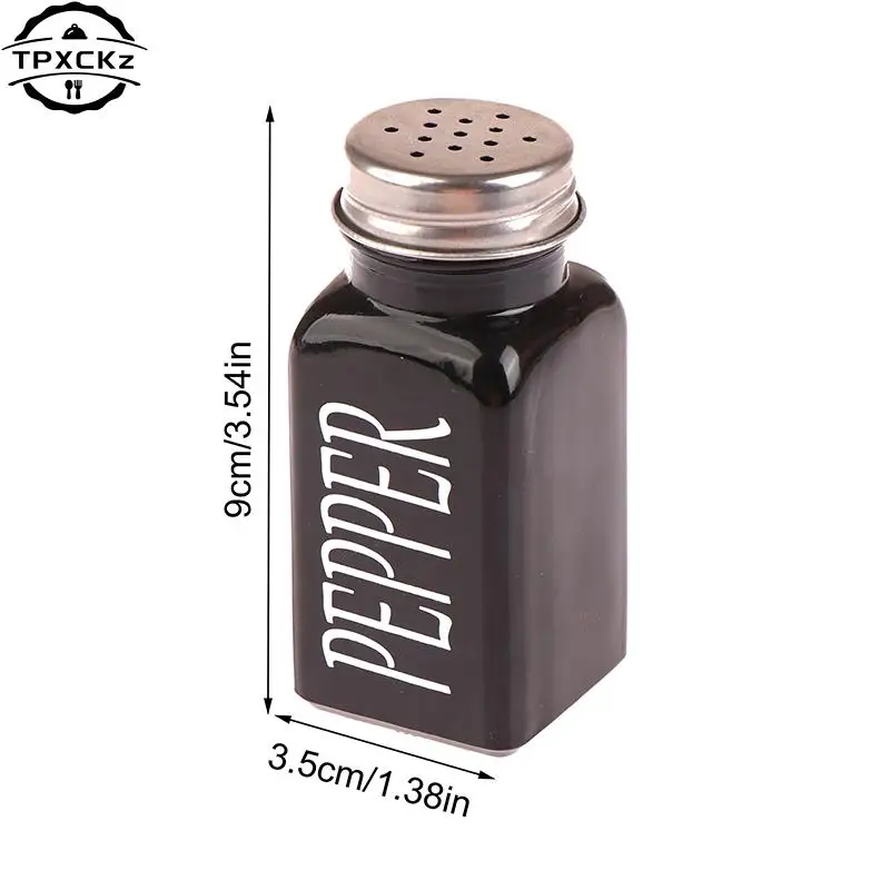 Seasoning Jar Glass Salt Pepper Shaker Kitchen Condiment Storage