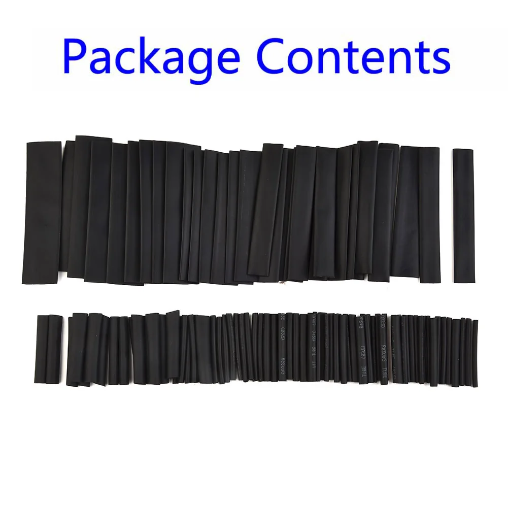 

127pcs Black Glue Weatherproof Heat Shrink Sleeving Tubing Tube Assortment Kit Tubing Electrical Wire Wrap Cable