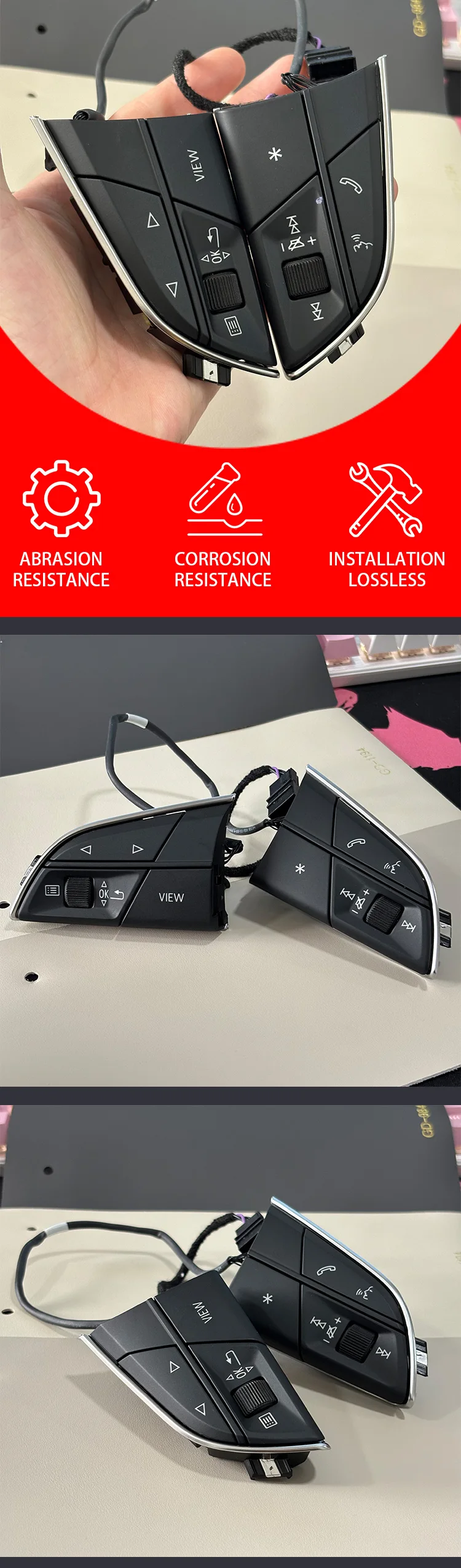 Suitable For Audi Q5,Sq5,Q5L Steering Wheel Buttons, Multifunctional Switches, C