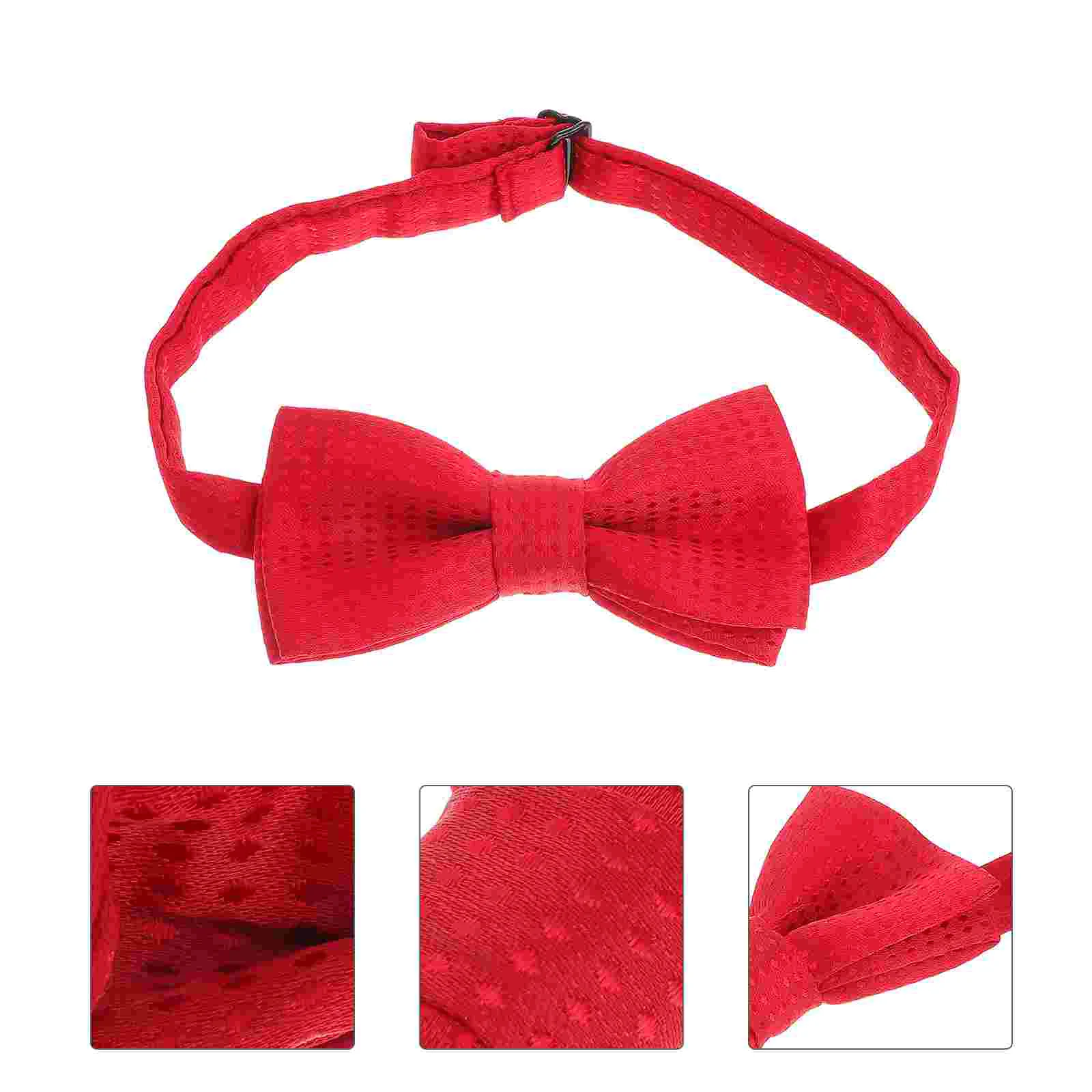 

Kids Red Bow Tie Dog Collar Pet with Snap Buckle Cat for Performance Adjustable Bow-knot Boy