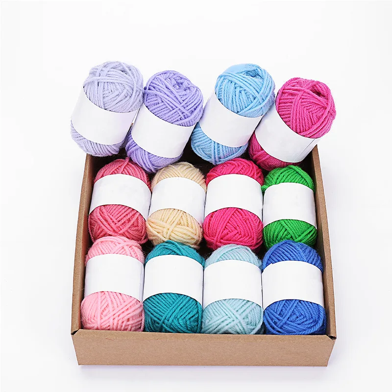  6 Rolls 50g Acrylic Yarn Skeins, Soft Yarn for Crocheting and  Knitting Craft Project, Assorted Starter Crochet Kit Yarn Bulk for Adults  and Kids (Blue)