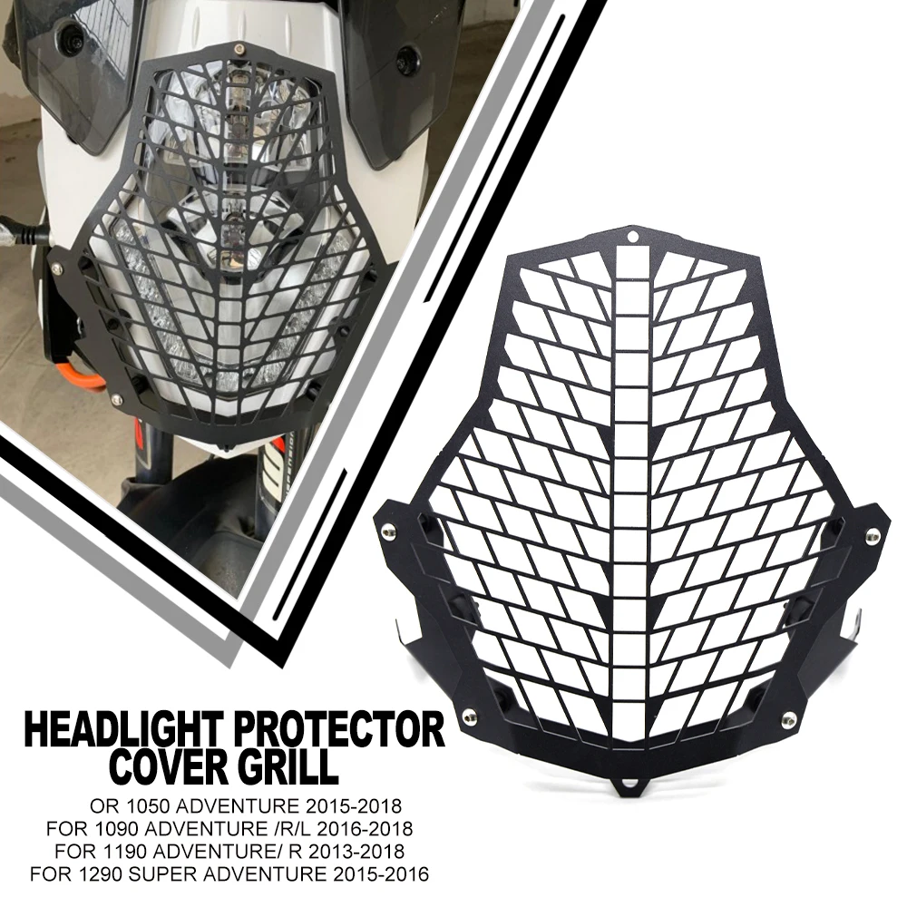 

FOR 1050 1090 1190 ADVENTURE 1290 Super ADVENTURE R L Motorcycle Accessories Headlight Guard Protective Grill Cover 2013-2018