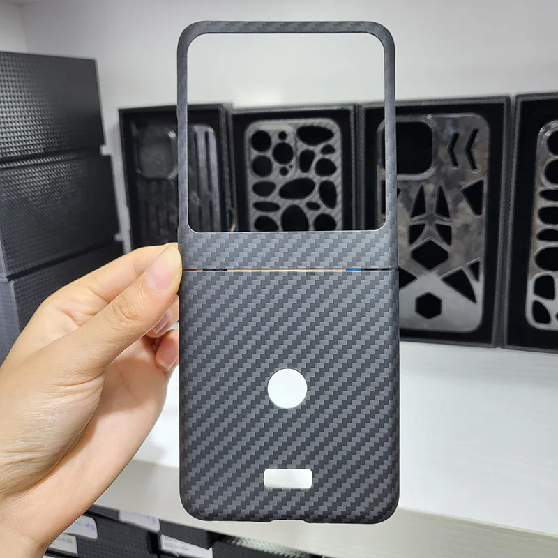 

Настоящий кевларовый чехол из углеродного волокна для Motorola Moto Razr 40 Ультра Флип-защитный складной легкий и Жесткий задний Чехол для телефона
