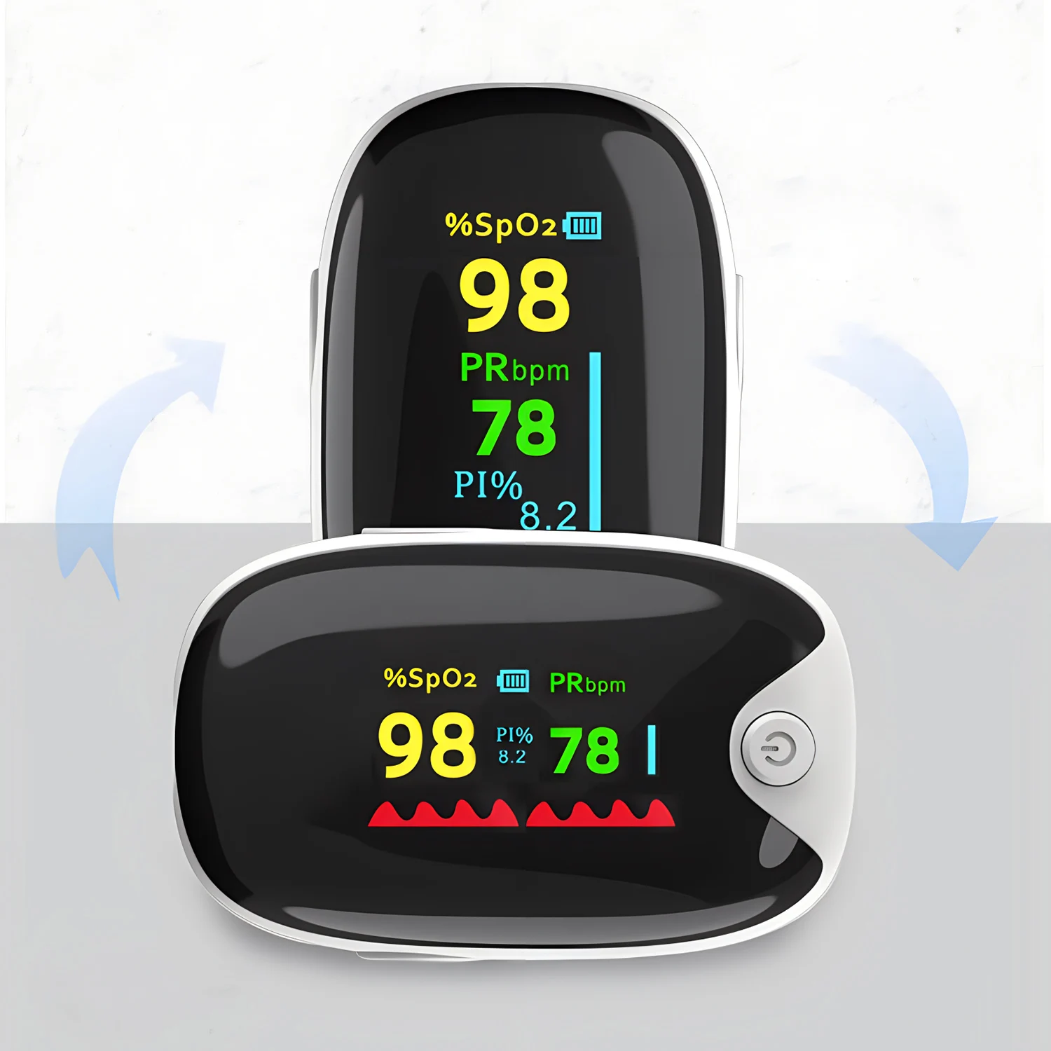 Finger pulse oximeter Finger Pulse Oximeter SPO2 Blood Oxygen Saturation Meter Heart Rate Monitor LCD Oximetro