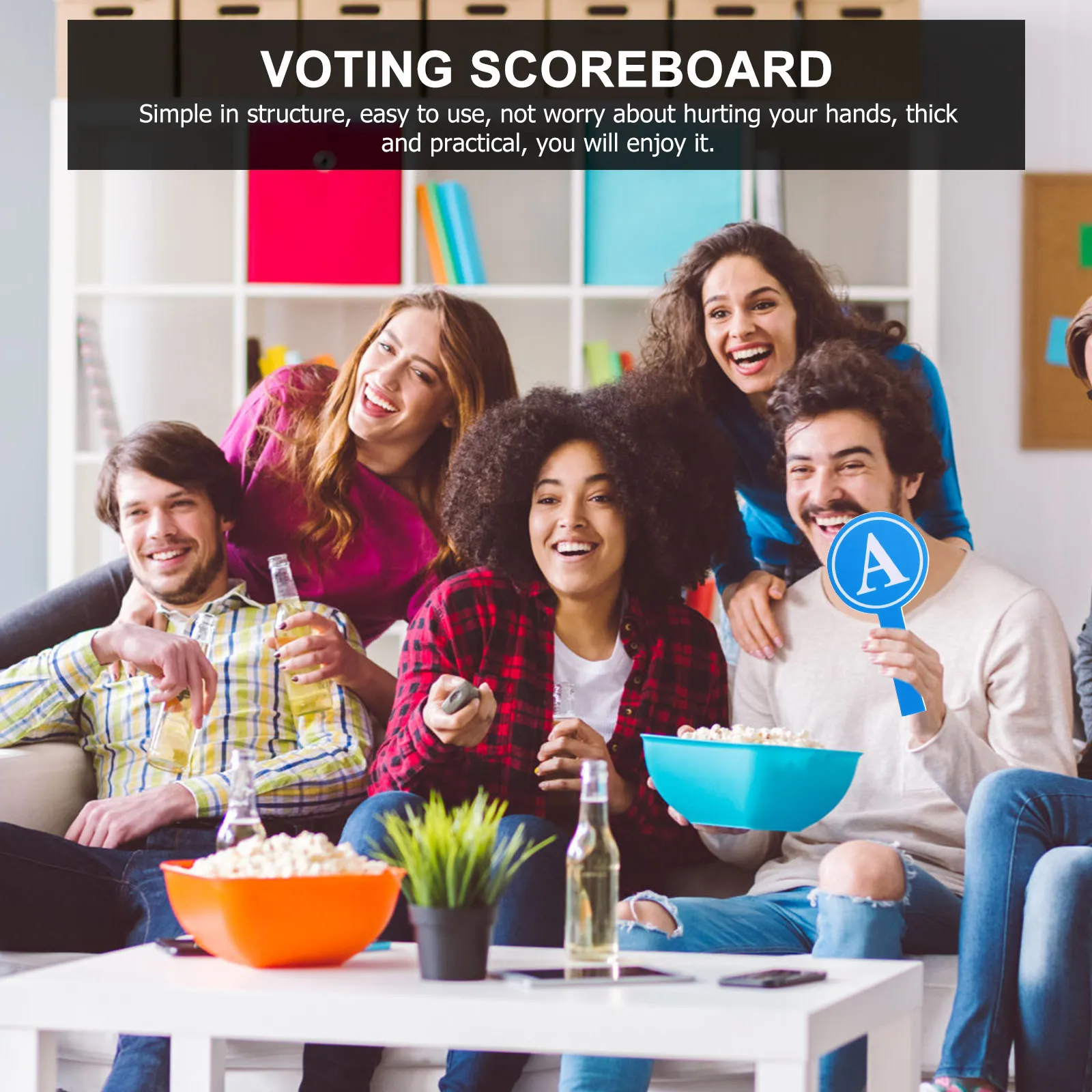 4Pcs 빈 점수판 단면 휴대용 건식 지우개 보드 게임 경쟁 점수 측정을 위한 투표 패들 재사용 가능한 화이트보드