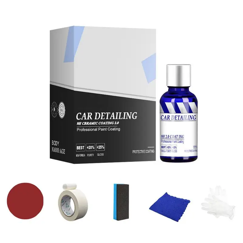 

9H Nano Ceramic Coating Kit Ceramic Scratch Repair Coating Car Paint Sealant &Protectant High Gloss Hydrophobic Care Detailing