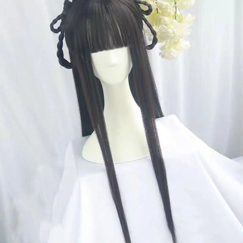 

Cosplay Anime Girl Hanfu Chinese Ancient Style Wig Vintage Wig Multi-purpose Ancient Costume Whole Wig Cap
