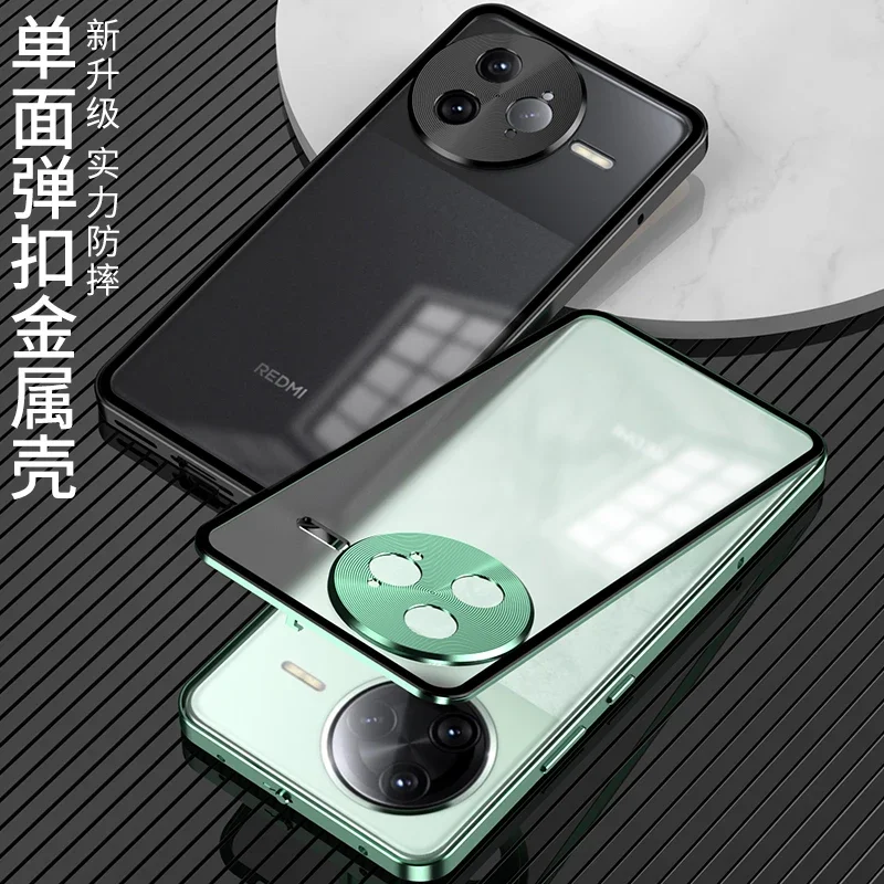 Luxury Aluminum Alloy Bumper Frame Magnet Metal Back Cover Phone Case