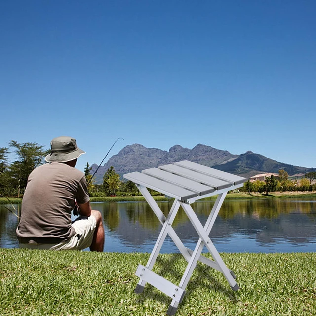 Tabouret pliant portable en alliage d'aluminium, chaise de camping