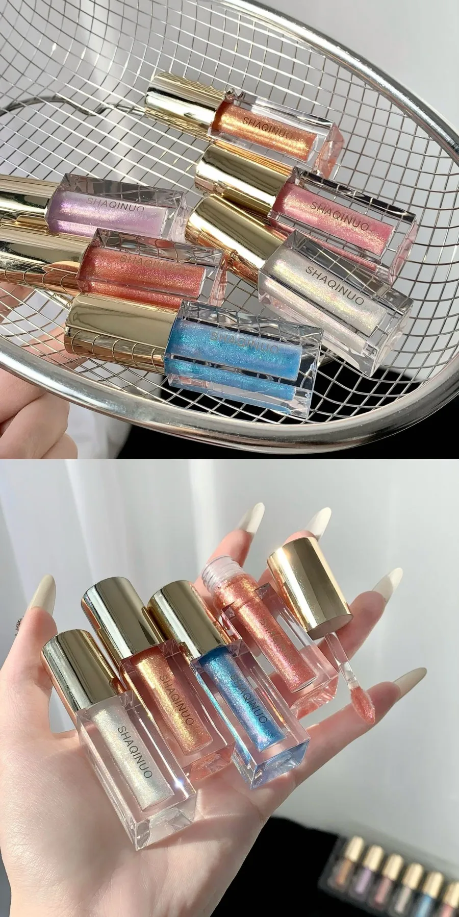 3d Diamant Pink Schimmer Lipgloss Mit Metallic Glanz Effekt_voghion.com